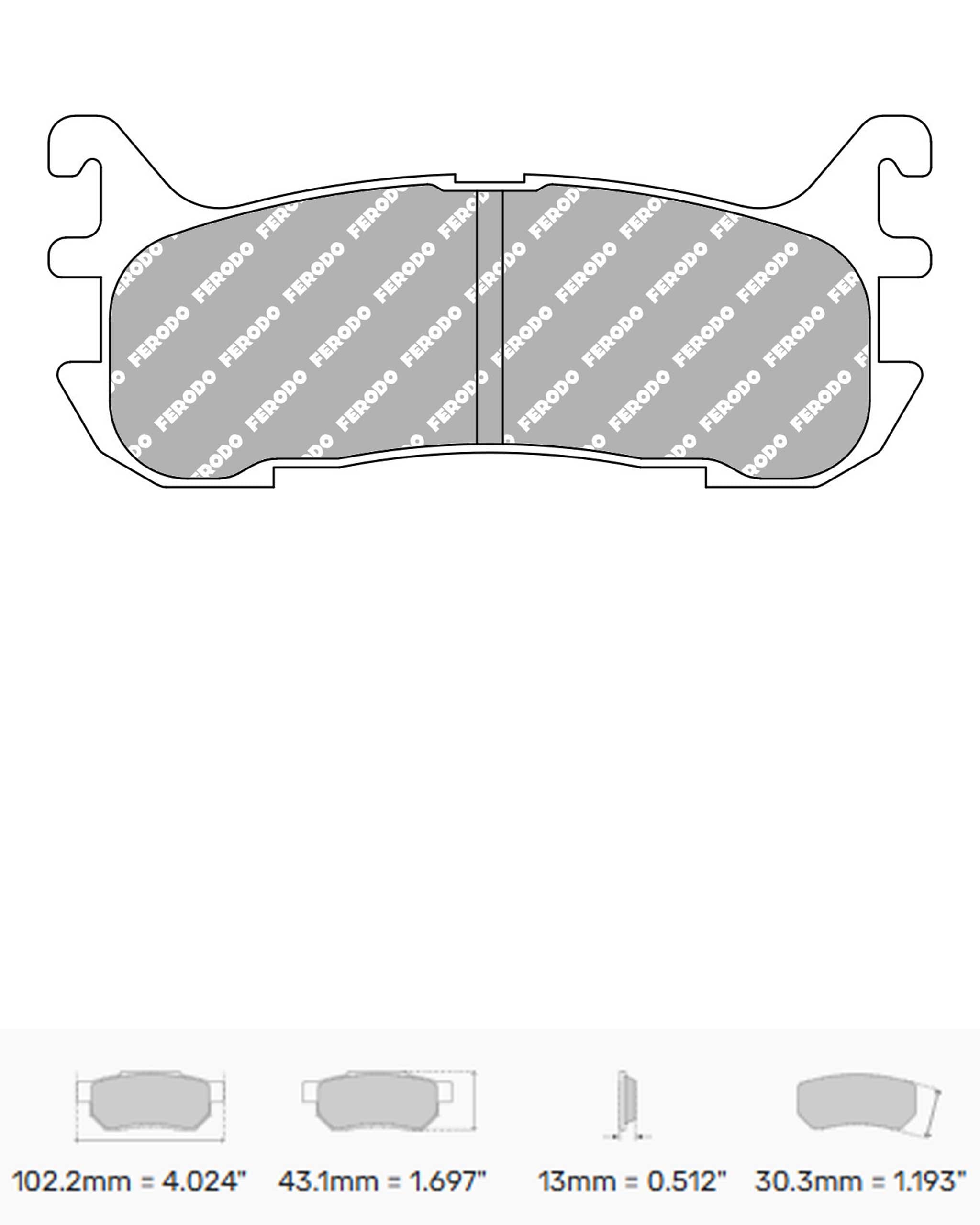Bromsbelägg FCP1012