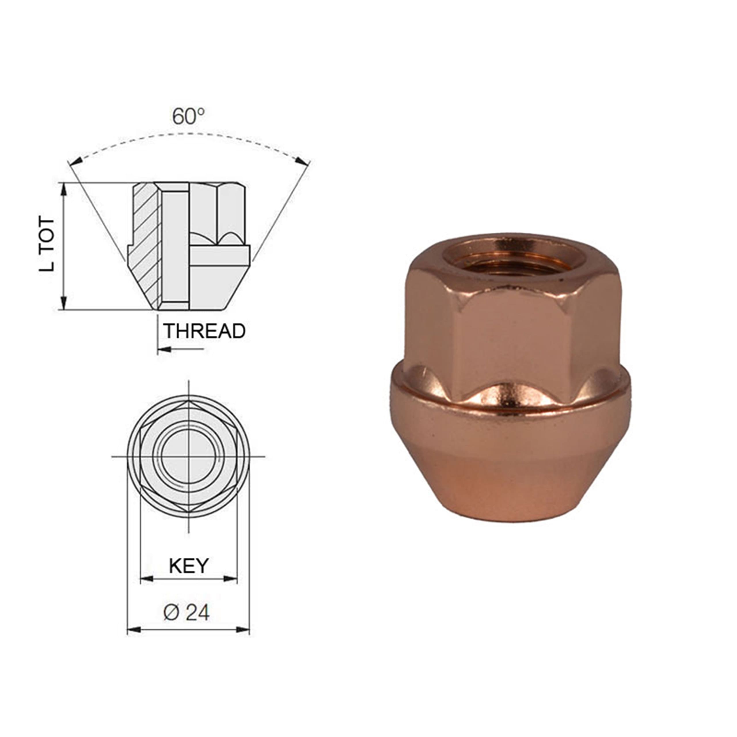 Konisk hjulmutter M12x1,25
